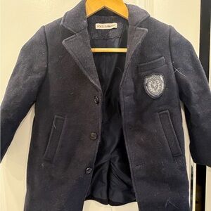 Dolce & Gabbana Kids Dark Blue Blazer with Badge